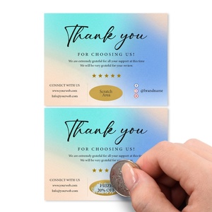 Personalized Scratch-Off Discounts <b>Card</b> Customized Printing Thankyou Luxury Brand Digital Printing Custom Contact Info - Product Image 3