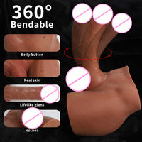 Muñeco Sexual Masculino con Dildo de Silicona Impermeable de 7.08 Pulgadas, Color Natural, para Uso Adulto - Masturbador Unisex para Parejas