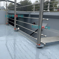 Rampe d'escalier extérieure HDSAFE en acier inoxydable avec LED intégrées pour balcon, terrasse, villa, appartement