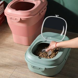 Contenedor de Almacenamiento de Alimentos para Mascotas, 23L, Caja para Comida Seca de Gatos, Bolsa Hermética a Prueba de Humedad con Taza Medidora, Productos para Cachorros - Product Image 5