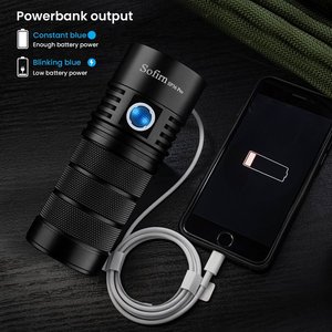 Torcia Ricaricabile USB-C 8000LM con Interfaccia Anduril 2.0, Portata 423m, Impermeabile IPX8, Luce da Campeggio con 3 Batterie - Product Image 4