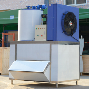 Machine à glace en flocons industrielle refroidie par air de 0,3 à 50 tonnes avec stockage de 1000 kg pour la conservation des produits aquatiques, les supermarchés et les usines de glace - Product Image 1
