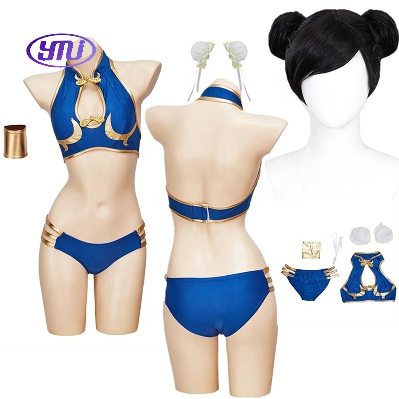 Chun Li Swimsuit Cosplay Costume - Adult Women's Fantasy