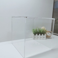Vitrine acrylique transparente avec Base noire comptoir boîte organisateur support Riser anti-poussière protéger vitrine pour jouets à collectionner
