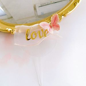 ท็อปเปอร์เค้กอะคริลิค รูปผีเสื้อ ดอกไม้ ความรัก ตกแต่งเค้กวันวาเลนไทน์ งานแต่งงาน ด้วยน้ำผึ้งและความหวาน - Product Image 5