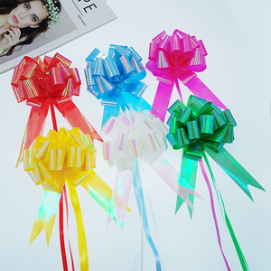 Plusieurs couleurs de décoration de <span class=keywords><strong>mariage</strong></span> <span class=keywords><strong>voiture</strong></span> <span class=keywords><strong>ruban</strong></span> tridimensionnel nœuds d'emballage cadeau arc tiré à la main fleurs tirer <span class=keywords><strong>ruban</strong></span> arc - Product Image 2