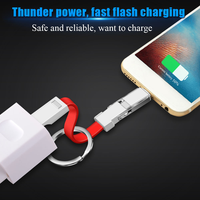 Câble de données portable 3-en-1 avec logo personnalisé, blindage tressé en ABS, câble de charge USB Type C en TPE et cuivre pur avec porte-clés pour mobile