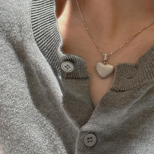 Colgantes de Plata de Ley S925 con Diseño de Flor y Cadena, Estilo Retro Francés, Simple y Elegante, Hechos a Mano en Italia - Product Image 3