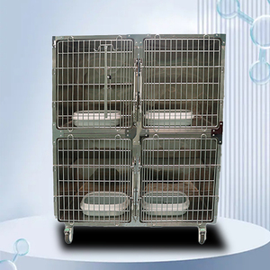 CH luxe moderne vétérinaire chenil/chats Cages d'élevage Simple haute boîte 304 acier inoxydable pliable chien maisons fer animaux oiseaux - Product Image 2