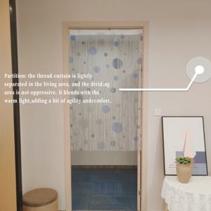 Cortina de cinta plana bonita para puerta, panel de ventana, divisor de habitación <span class=keywords><strong>con</strong></span> flecos de hilo para sala de estar - Product Image 2
