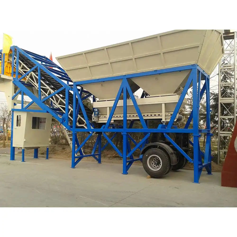 HZS35 High Quality Precast Small Mobile Remote Monitoring Concrete Batching Plants