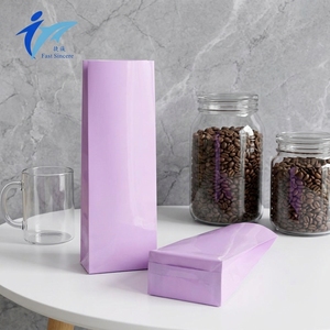 Bolsa de Celofán con Fondo Cuadrado Personalizable al por Mayor, Reutilizable, de PE/Kraft, Termosellable, Segura para Alimentos, Base Plana para Granos de Café - Product Image 1