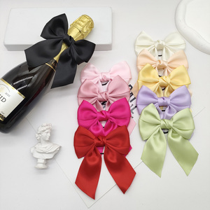 Bán Buôn Tùy Chỉnh Satin Ribbon Bow Cho Món Quà Chai Gói Satin Bao Bì Với Ban Nhạc Đàn Hồi Đảng Trang Trí Đám Cưới Đóng Gói Bow - Product Image 1