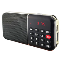 Lecteur MP3 multimédia portable rechargeable LCJ L-339 avec radio FM, lecture USB/TF et enregistreur vocal
