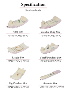 Luxury <strong>Pink</strong> Velvet <strong>Jewelry</strong> <strong>Box</strong> with Custom Logo, Elegant Gift Packaging for Women for Necklace Ring Earring Storage - Product Image 5