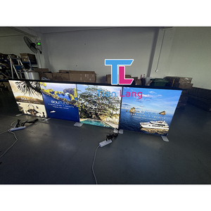 Portable 8ft Step SEG <b>Display</b> <b>Table</b> Custom Logo Aluminum Structure Frameless LED Luminous Showcase Counter Trade Shows Tension - Product Image 5