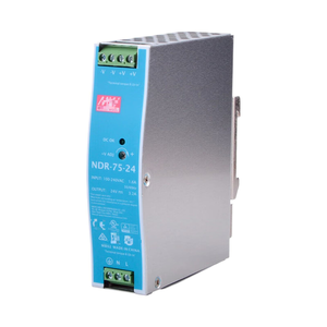 แหล่งจ่ายไฟแบบราง DIN รุ่น NDR-75-24 กำลังไฟ 75 วัตต์ 24 โวลต์ 3.2 แอมป์ ขนาดบาง 32 มม. สำหรับอุตสาหกรรม แบบ AC-DC ช่องจ่ายไฟเดี่ยว - Product Image 5