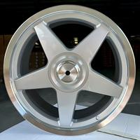 Rueda de Aleación de Aluminio LHXT YX746 de 20 Pulgadas, PCD 5x120, Superficie Plateada Pulida de Alta Calidad, Cinco Radios, para Automóvil de Pasajeros