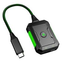 PIVA GS2 2-in-1 Gaming-Adapter Audio DC 3,5mm USB-C Kopfhörer-Adapter 96kHz/24bit Verlustfreie Audioqualität PD 60W Schnellladung