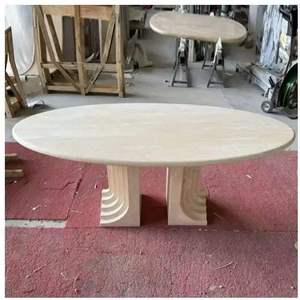 Vente en gros de grandes dalles de travertin poli de qualité supérieure pour <span class=keywords><strong>salon</strong></span> de luxe, table à manger moderne sur mesure - Product Image 1