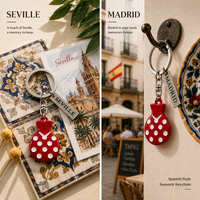 Porte-clés souvenir Iman Nevera, Castagnettes Flamenco de Séville, en métal, Madrid, Espagne, cadeau de voyage, pour la vente en gros