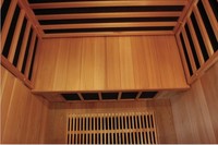 Salle de sauna infrarouge lointain, sauna sec à vapeur sèche pour 2-3 personnes