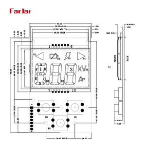 S0356 عداد طاقة TN <span class=keywords><strong>LCD</strong></span> مخصص شاشة عاكسة إيجابية 7 شريحة من الشركة المصنعة شاشة <span class=keywords><strong>LCD</strong></span> مخصصة - Product Image 5
