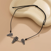 Gothique Crâne Réglable Corde Colliers Ras Du Cou pour Femmes Vintage Design Chaîne de Cou pour Femme Bijoux de Mode Accessoire d'Halloween