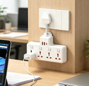 Power Extension <strong>Socket</strong> Multi Plug <strong>Socket</strong> Universal Extension Board Surge Protector Electrical Power Strip <strong>with</strong> <strong>Usb</strong> - Product Image 1