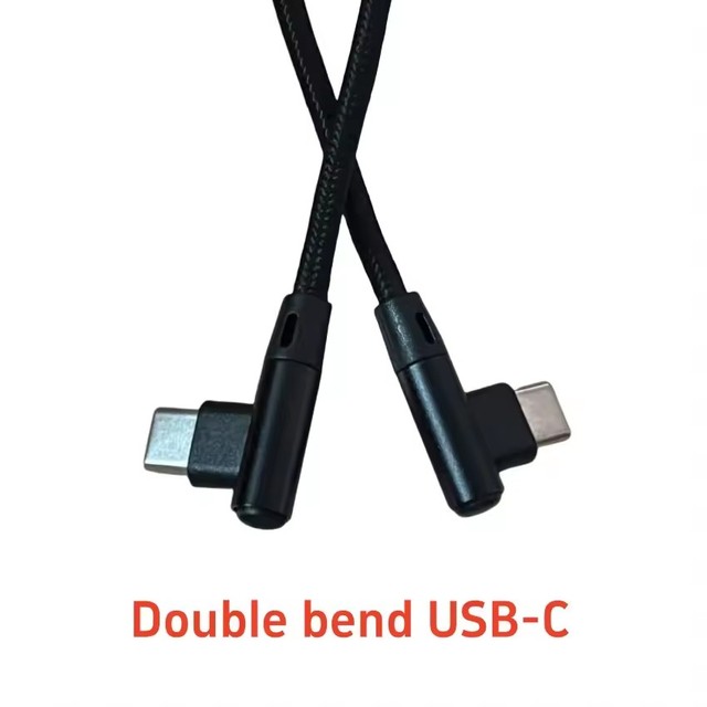 USB C To Type C Cable Fast Charging Cable Type C For 90 Degree USBC Double Elbow Cord
