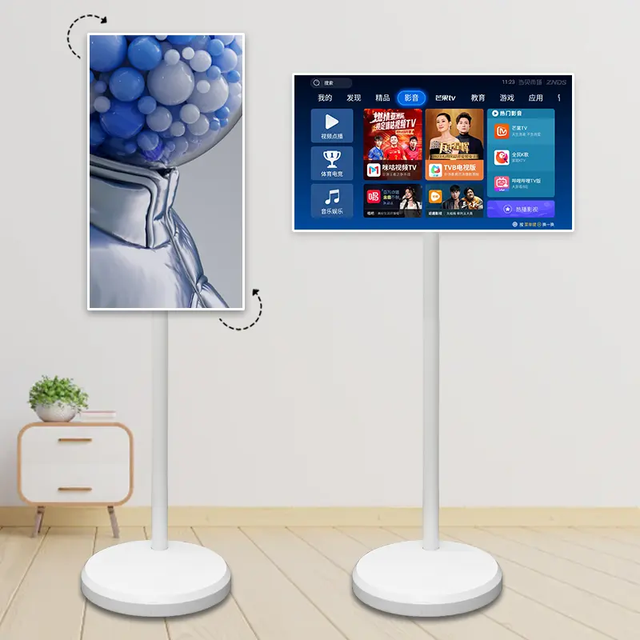 Factory Price 24 Inch Touch Screen Smart Portable Android 12 Battery-power Mobile Interactive Portable Smart TV