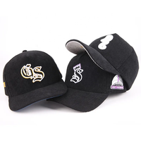 Gorras de Béisbol Vintage de 5 Paneles Bordadas al por Mayor, Gorras Snapback de Pana con Visera Plana para Hombre, Estilo Hip Hop y Deportivo