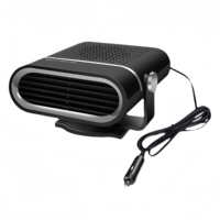 Mini-dégivreur de pare-brise de voiture portable avec élément chauffant PTC, fonction de ventilation, montage au plafond, en plastique ABS