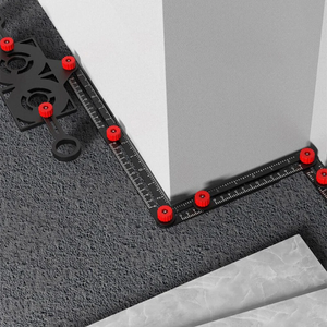 Règle d'angle industrielle durable en alliage d'aluminium 6/9/12 pour le positionnement de carreaux, mesure manuelle multi-angles OEM/ODM - Product Image 4