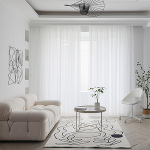Vente en gros <span class=keywords><strong>Tissu</strong></span> voile un par un en soie lisse <span class=keywords><strong>pour</strong></span> rideaux et décorations - Product Image 3