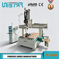 Routeur CNC 5 axes ATC avec machine de découpe à couteau oscillant CNC pour tissu, bois, mousse, cuir, dispositif rotatif
