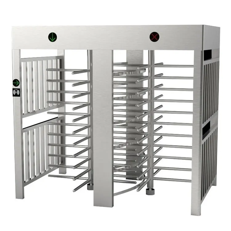 Sistem pintu keamanan otomatis penuh mekanisme pintu putar tinggi gerbang gaya putar pintar baja tahan karat Putar