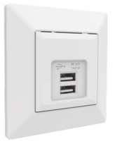 Prise murale USB Type C PHIDIAS U8 20W PD, norme UE Afrique de l'Ouest, 16A/3A, 2 ports, panneau en laiton ignifuge, 250V