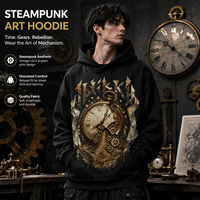 Sweat à capuche imprimé doublé polaire ODM 500 g/m² en polycoton épais coupe classique pull streetwear unisexe hiver décontracté avec poignets côtelés
