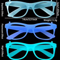 Monture de lunettes carrée rose fluorescent très tendance, éclat néon vif pour soirées à thème néon, boîtes de nuit et fêtes costumées