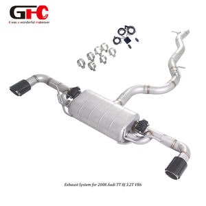ระบบท่อไอเสียแบบสปอร์ตสำหรับรถ Audi TT 8J <span class=keywords><strong>3</strong></span>.2T <span class=keywords><strong>VR6</strong></span> 304ท่อไอเสียสแตนเลสควบคุมระยะไกล - Product Image 1