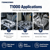 Fresadora CNC de 3 Ejes T1000 VMC BT30/BT40 con Cambiador Automático de Herramientas para Fabricación de Moldes de Precisión, Sistema Syntec
