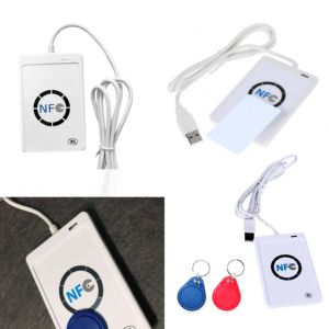 <span class=keywords><strong>Lecteur</strong></span> et graveur USB ACR122U <span class=keywords><strong>Carte</strong></span> RFID ABS 13.56Mhz pour le paiement de contrôle d'accès sans espèces - Product Image 5
