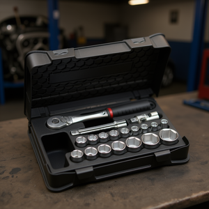 Jeu de clés à douille de 606 1/2 pouces avec cliquet et embouts pour réparation automobile - Product Image 3