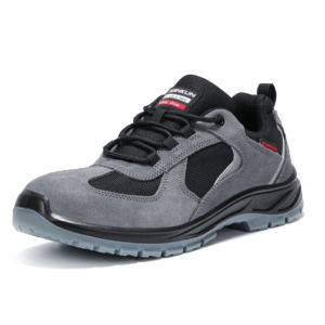 JIANKUN-Chaussures de sécurité ESD en cuir de vachette, anti-écrasement/perforation, antistatique, pour hommes, avec bottes de travail à bout en acier, usine électronique - Product Image 1