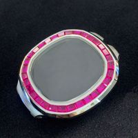 Boîtier de montre de luxe en or saphir 18 carats pour date Rlx-juste 41mm/NH35 - 40mm lunette diamantée baguette en or jaune