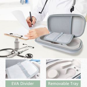 กระเป๋าแพทย์กันน้ำสีขาว ชุดปฐมพยาบาล หูฟังแพทย์ กระเป๋าพกพาฉุกเฉินสำหรับเดินทาง - Product Image 4