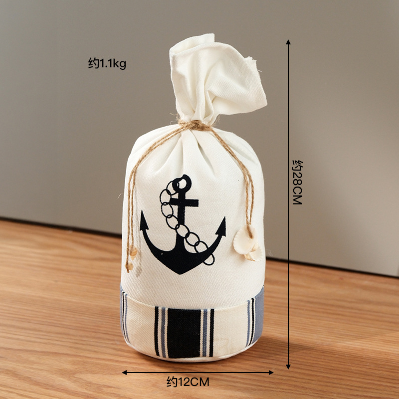 Round doorstop with anchor design