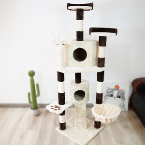 Luxury <b>Cat</b> <b>Scratching</b> <b>Tree</b> Furniture <b>Cat</b> Tower <b>Cat</b> <b>Tree</b> House - Product Image 5