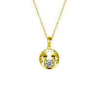 Collier pendentif en argent sterling S925 avec moissanite, motif cheval, breloque ronde, chaîne de clavicule, bijoux Année du Cheval